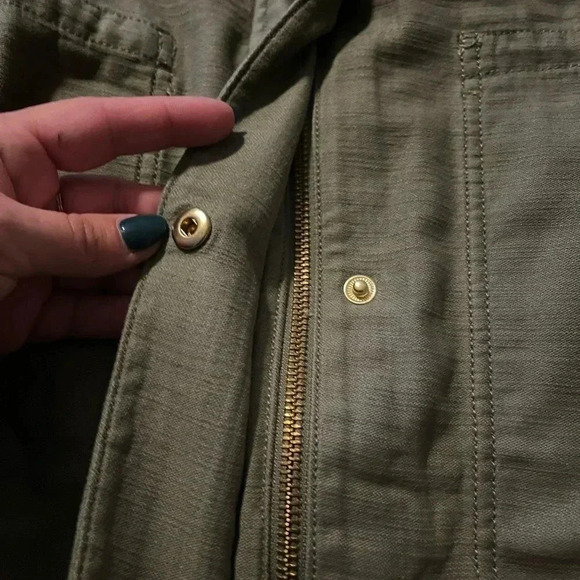 J Crew Utility Jacket Olive Green NWT Women’s Size XXL Cotton Blend Zip Up - Picture 11 of 11